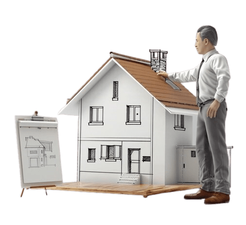 model model house with drawing man sign that says house 1031240 44441 removebg preview